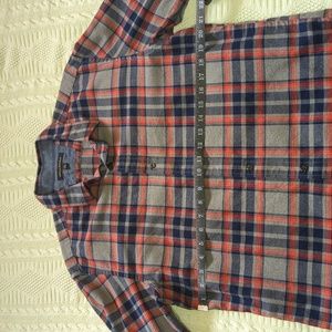 Banana Republic Flannel Long Sleeve (Blue/Orange) Large (runs small)